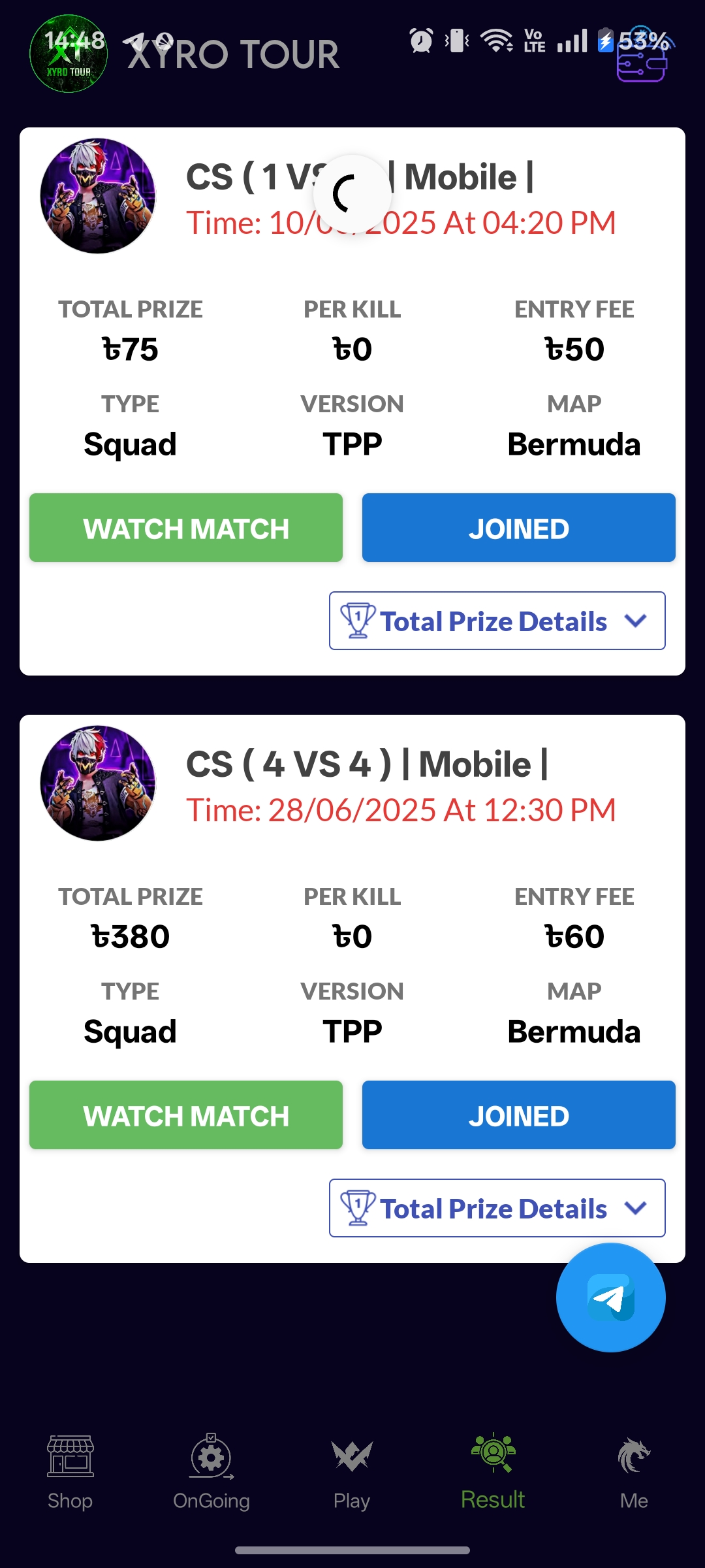 BD TOURNAMENT Screenshot 3